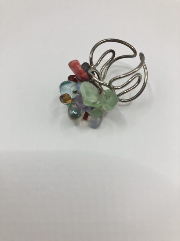 Vintage ring van gekleurde glaskralen