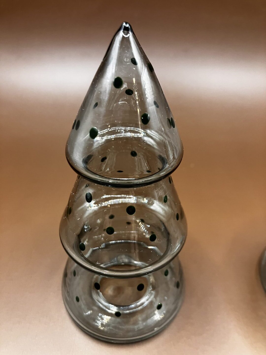 Kerstboompjes van glas met stippen - Afbeelding 2