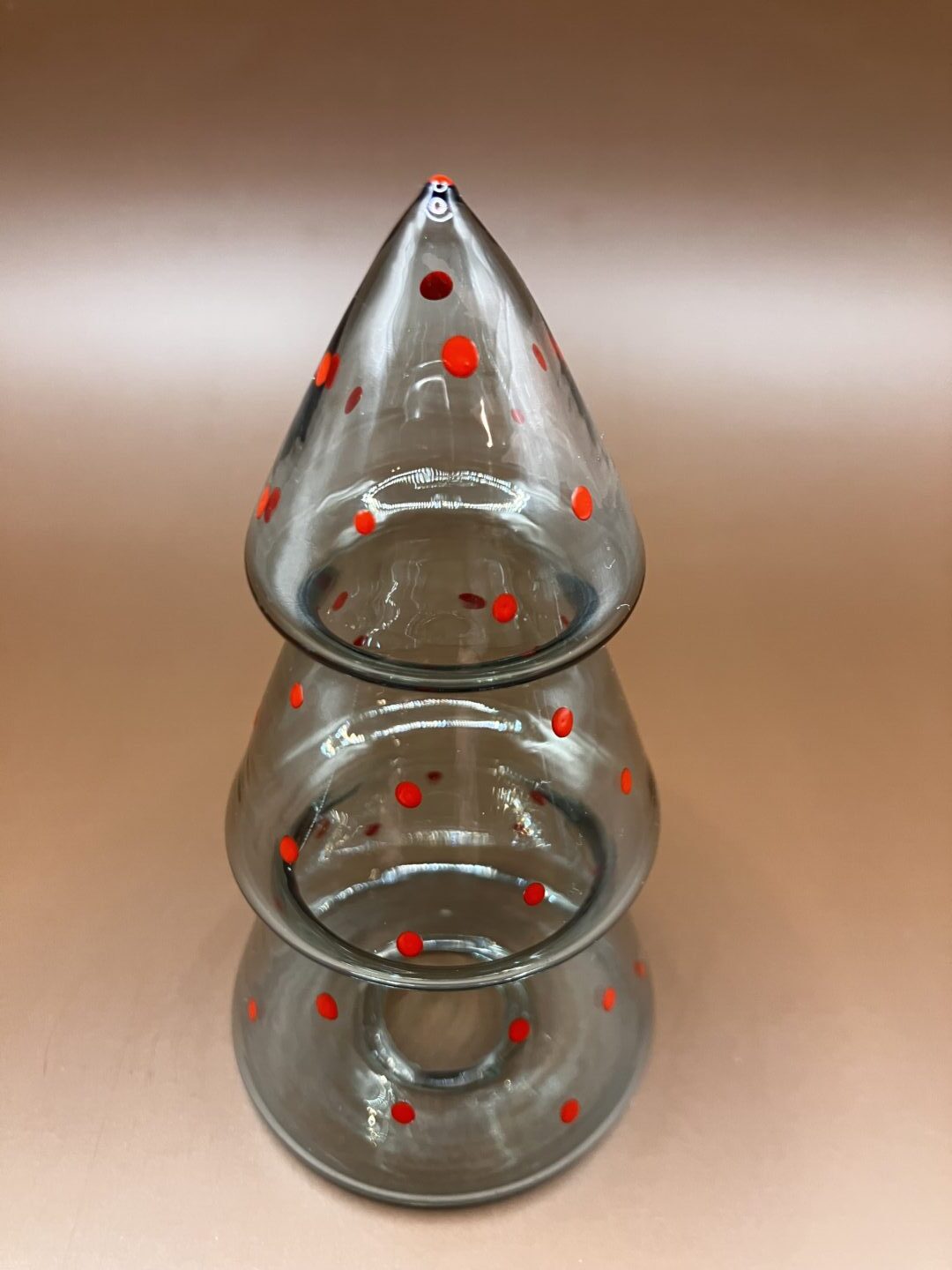 Kerstboompjes van glas met stippen - Afbeelding 3