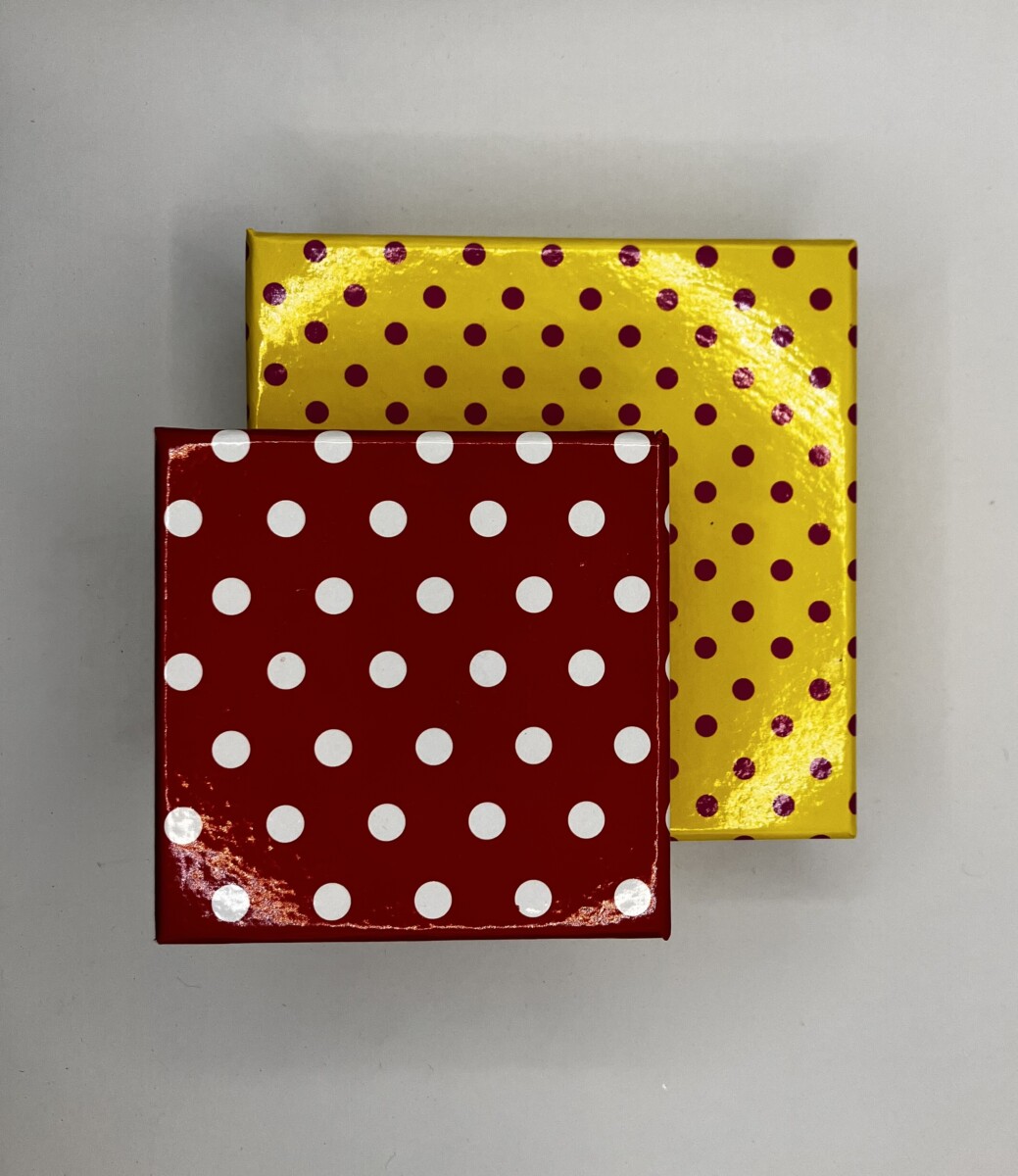 Cadeaudoosjes - set van twee in geel en rood - Afbeelding 2