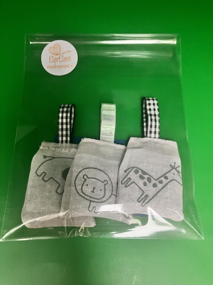 Set van drie kleine lavendelzakjes met dierenafbeeldingen - Afbeelding 5