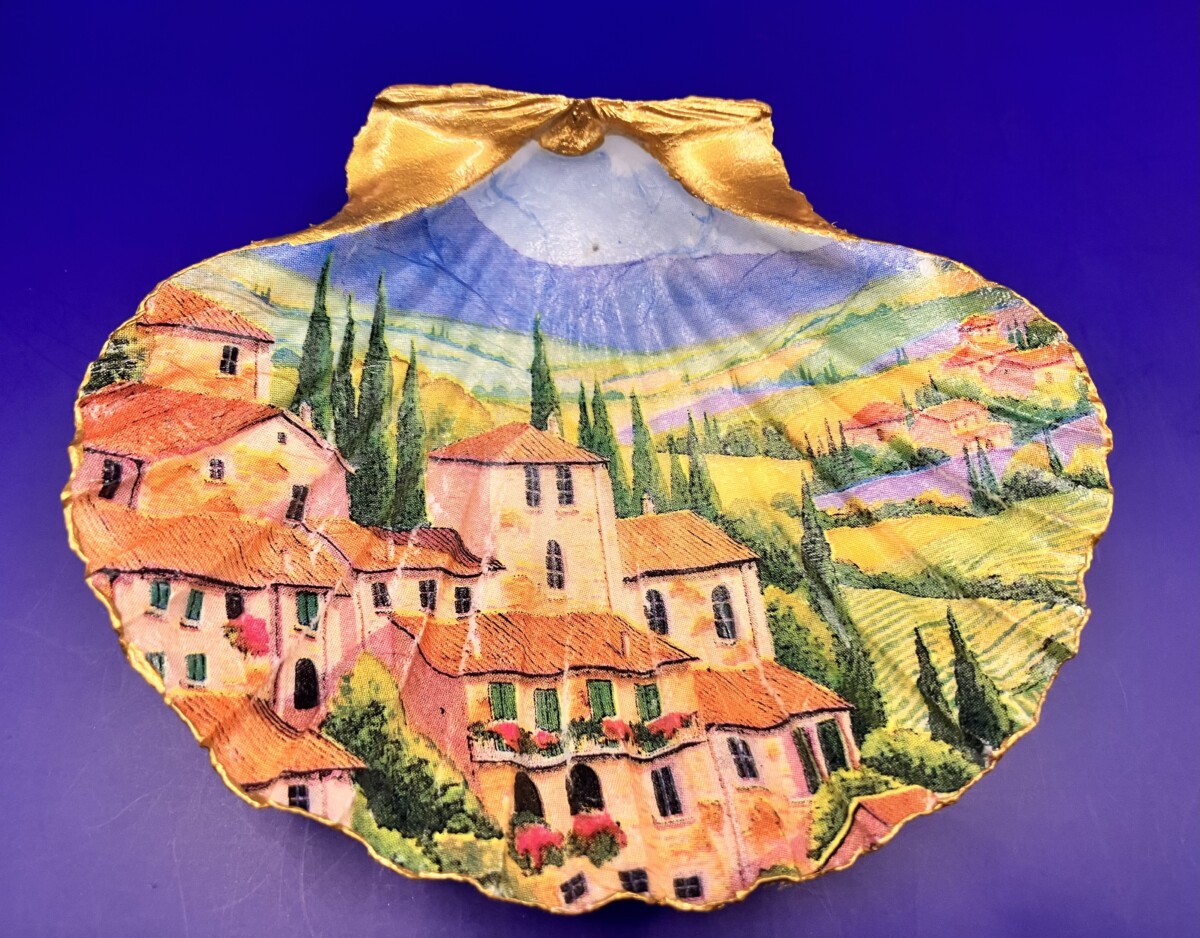 Uitgelichte afbeelding voor “Sint-jacobsschelp, landschap zomer in Italië”