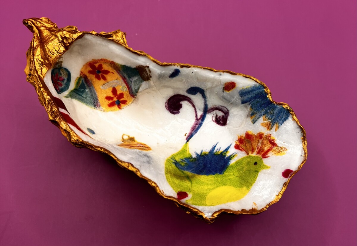 Uitgelichte afbeelding voor “Schaaltje van oesterschelpen met fantasiekip”