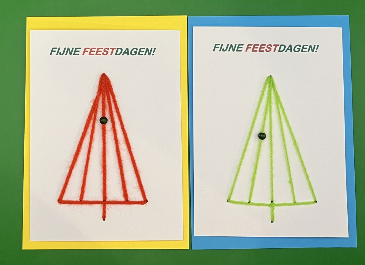 Uitgelichte afbeelding voor “Set van twee kaarten, fijne feestdagen in groen en oranje”