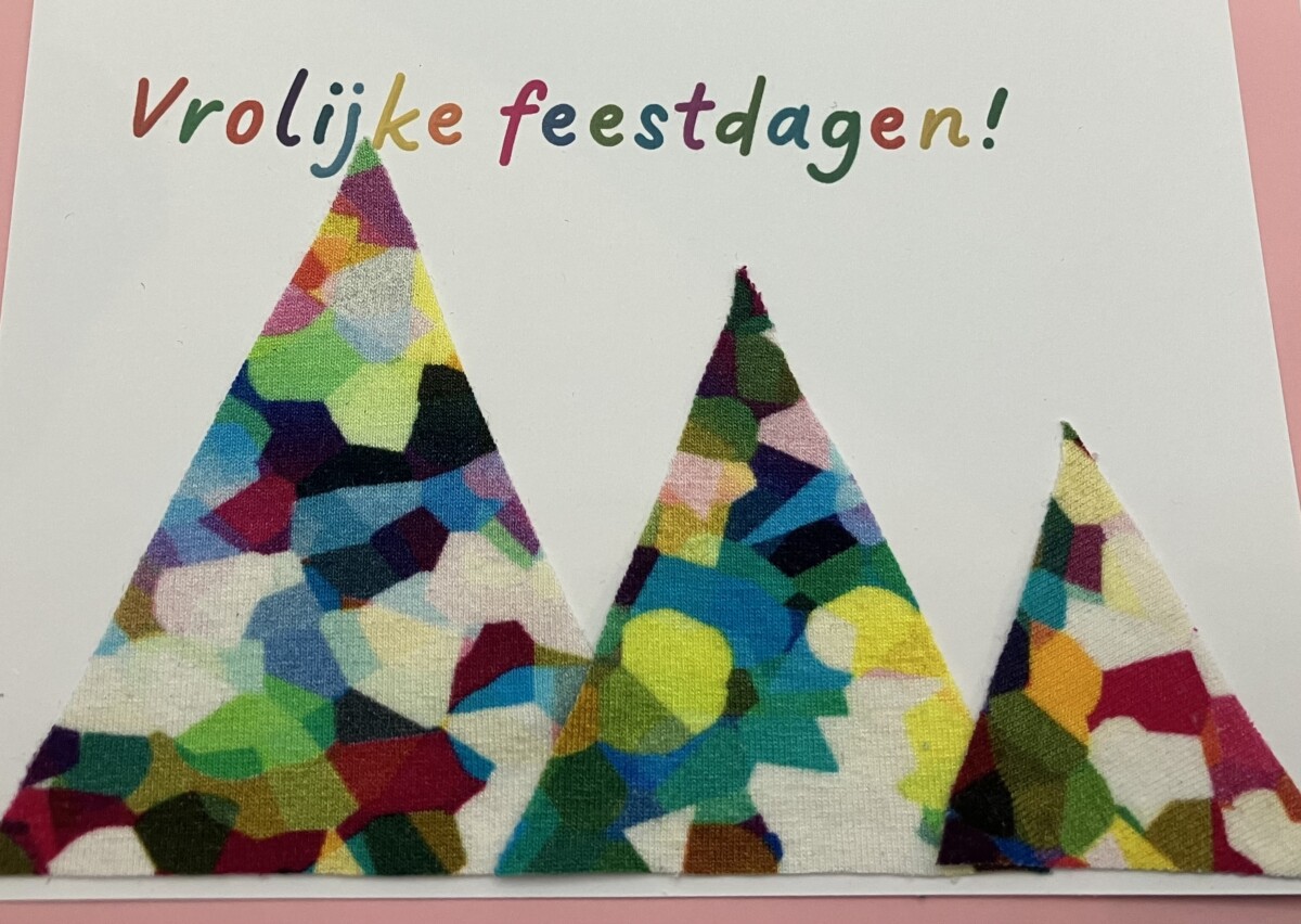 Set van vijf vrolijke feestdagen kaarten - Afbeelding 4