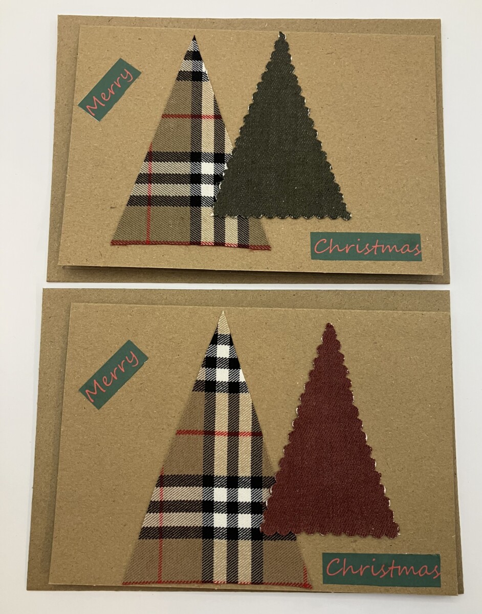 Set van vier Merry Christmas kaarten - Afbeelding 3