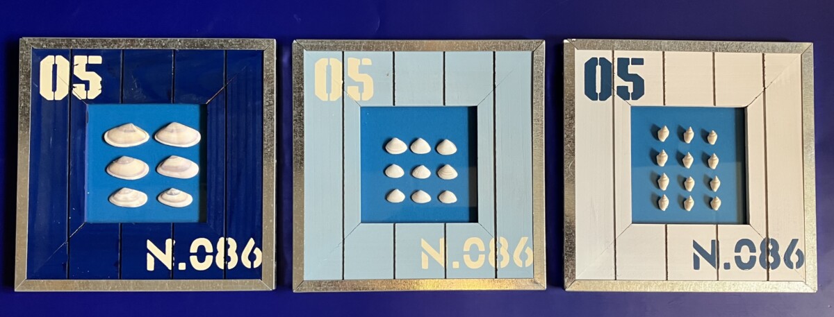 Drie maritieme lijstjes met mini schelpen - Afbeelding 7