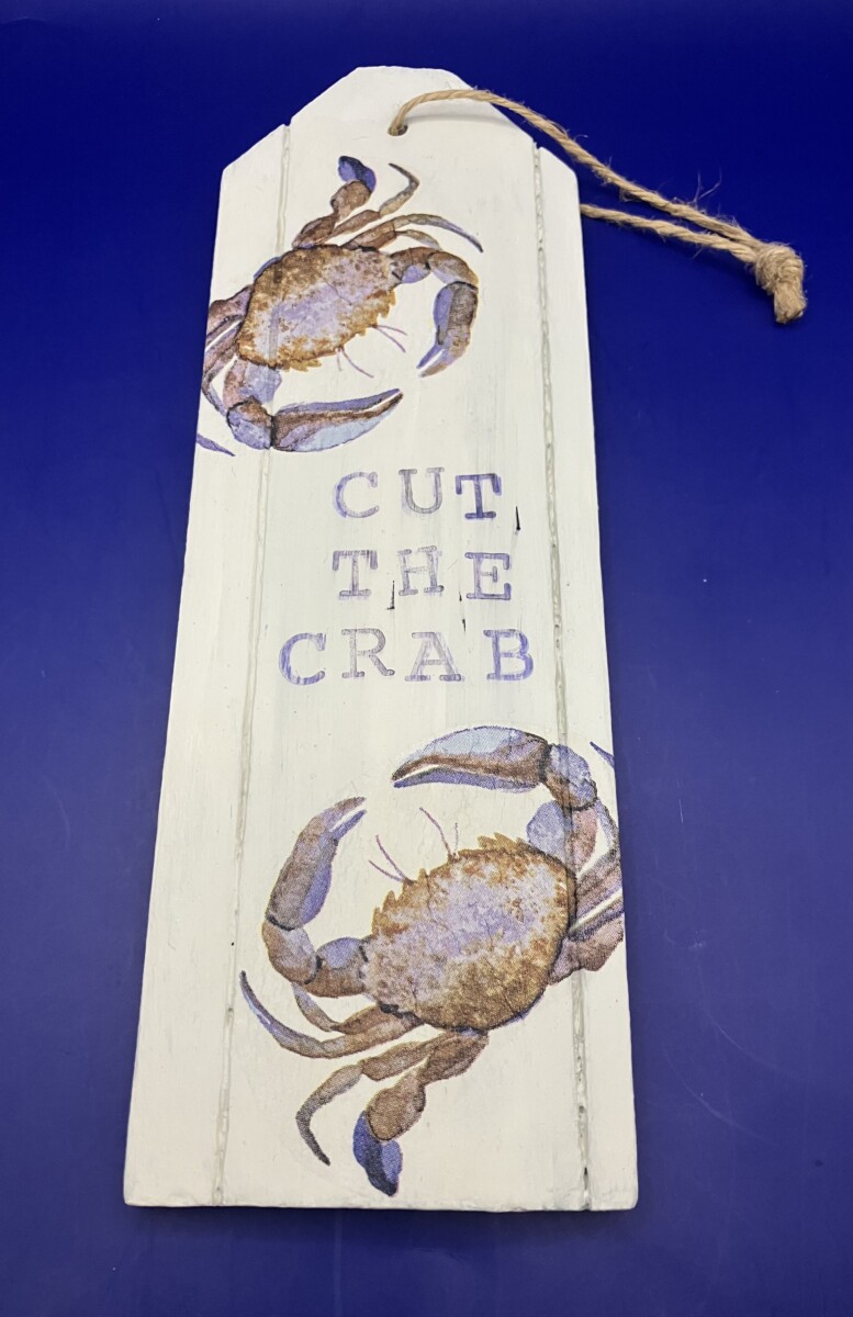 Houten plankje met 'CUT THE CRAB' - Afbeelding 2