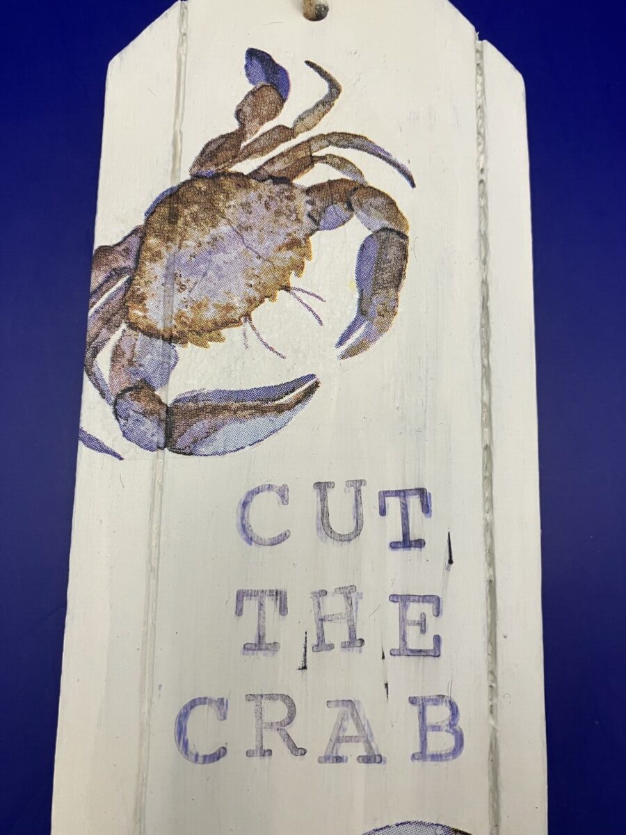 Houten plankje met 'CUT THE CRAB' - Afbeelding 4
